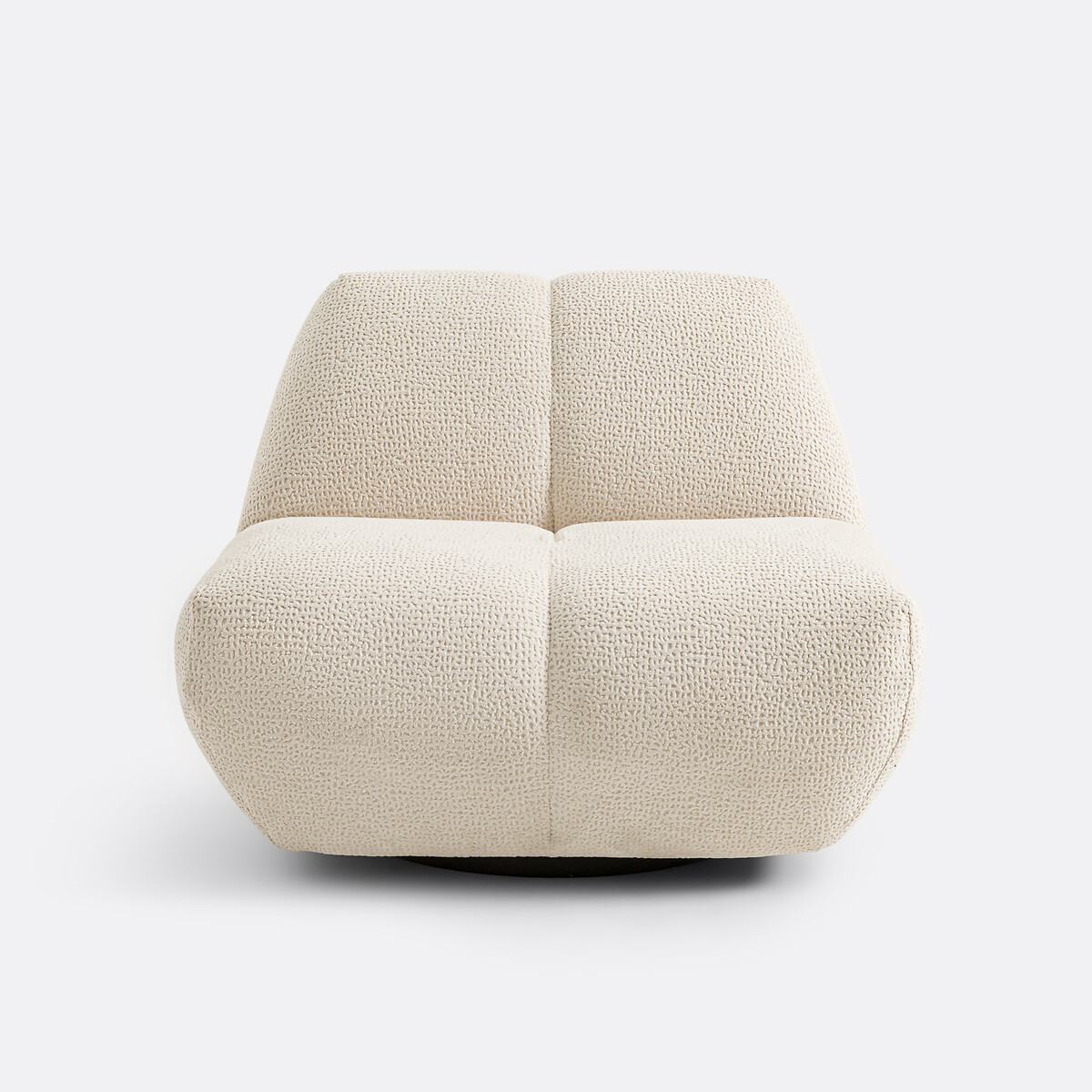 Fauteuil pivotant, tissu relief, Nuria ecru, LA REDOUTE INTERIEURS
