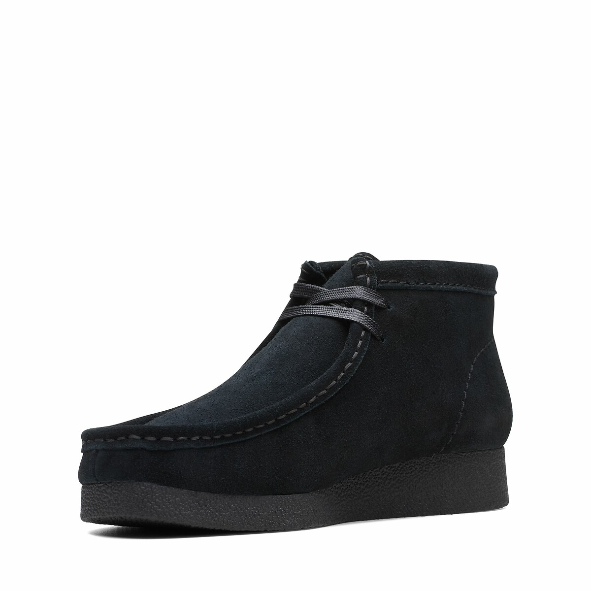 Chaussures en cuir suédé Wallabee noir, CLARKS