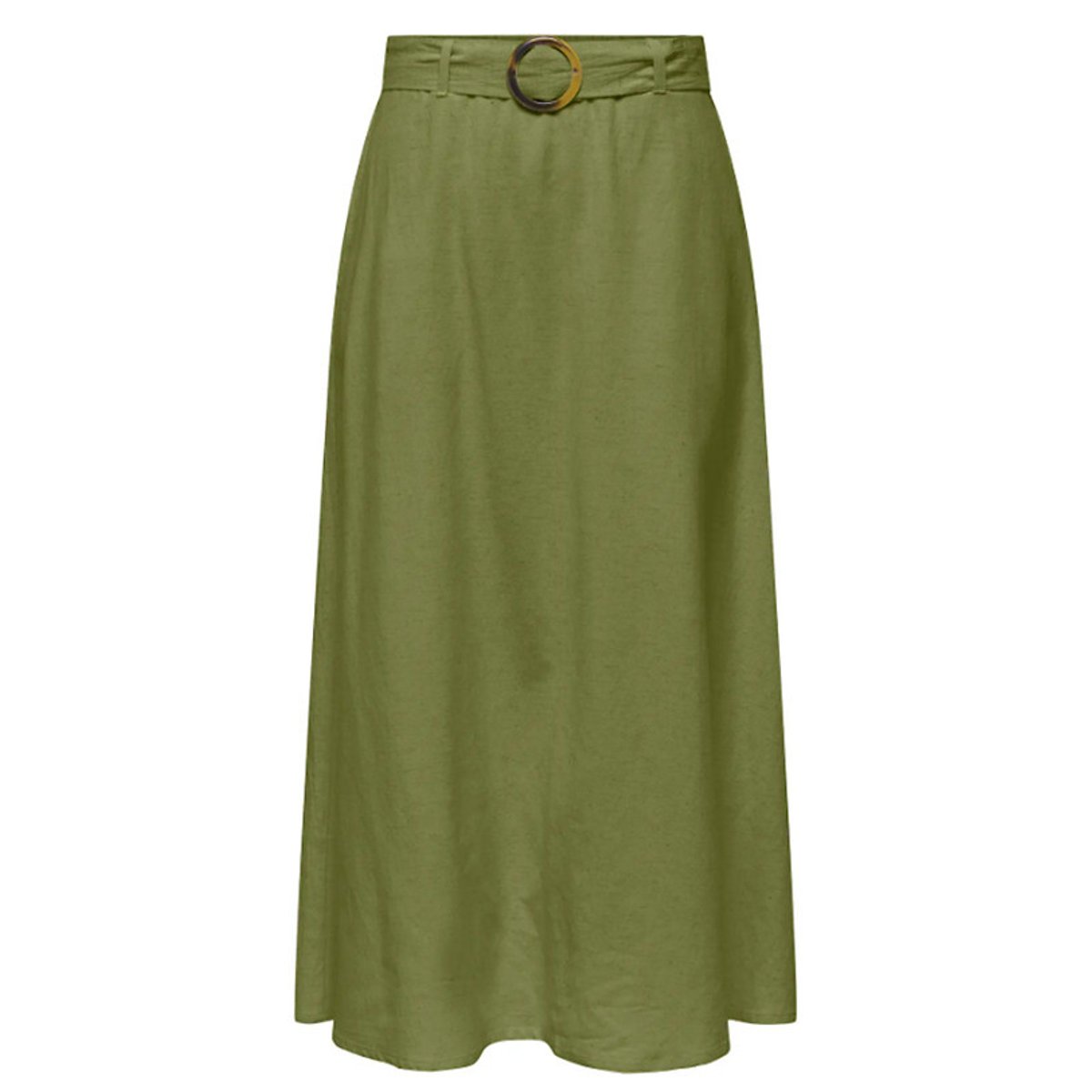 Gonna lunga e svasata verde kaki, JDY