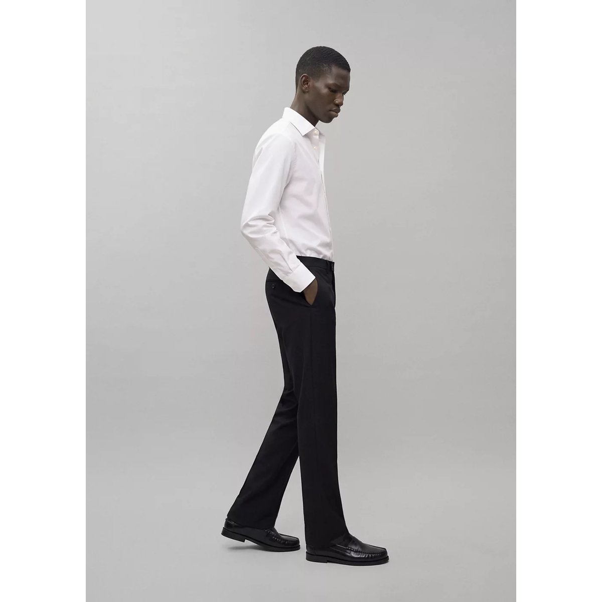 Pantalon droit costume noir, MANGO TEEN