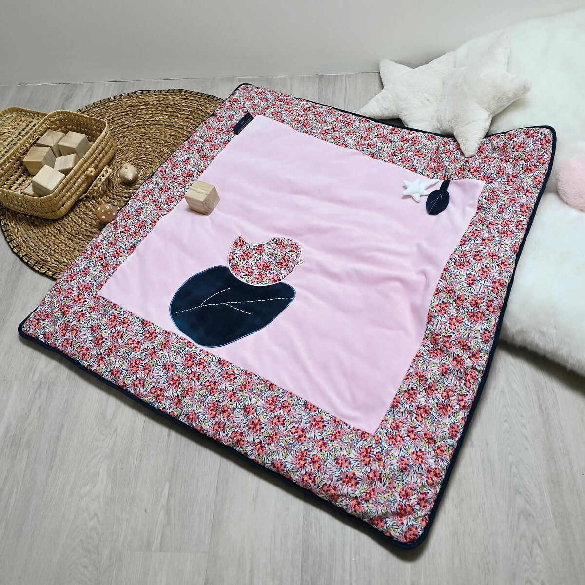 Tapis de parc tapidou Boh'aime rose, DOUDOU ET COMPAGNIE