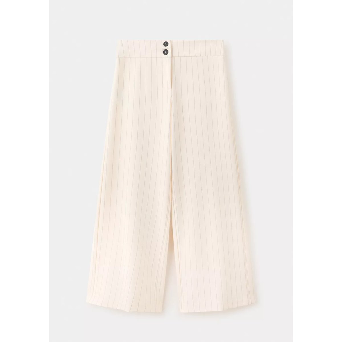 Pantalon droit fines rayures blanc cassé, MANGO TEEN