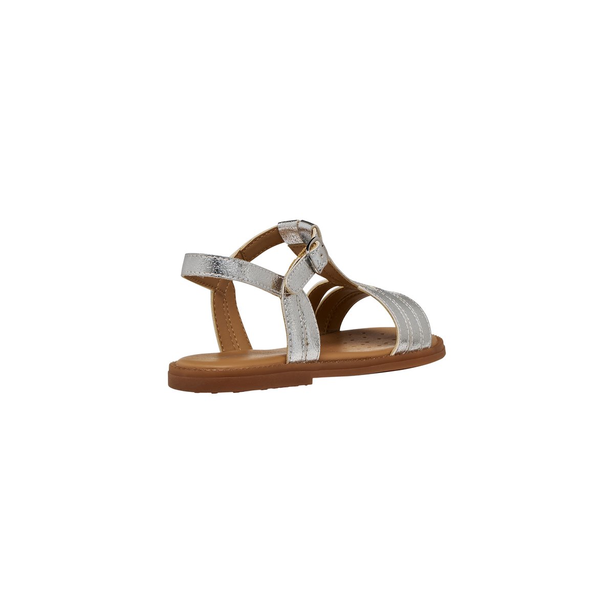Sandales Cuir J Karly argent, GEOX