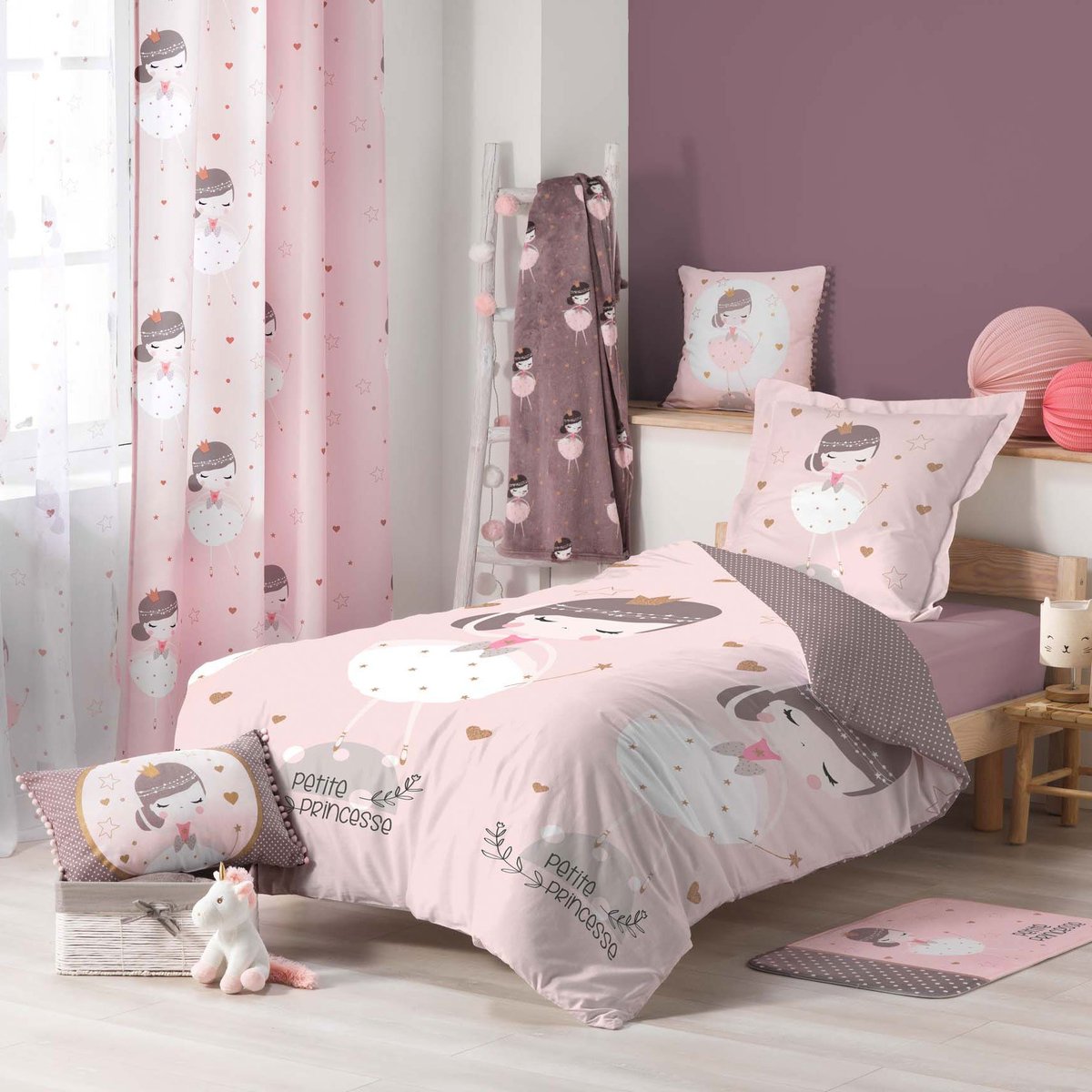 Panneau a oeillets Voilage Fifi Petite Princesse rose, EDEN