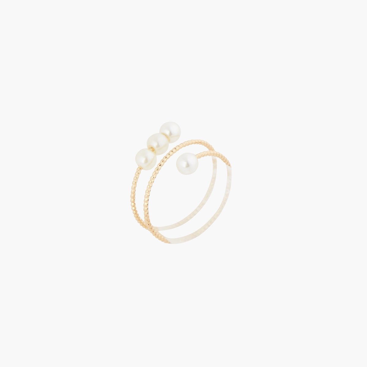 Bague enroulée à perles aucun, BALABOOSTE