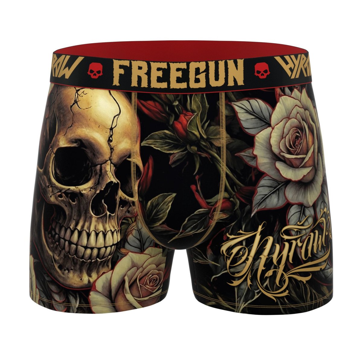 Lot De 4 Boxers Hyraw Microfibre noir/rouge/orange/jaune/blanc/vert, FREEGUN