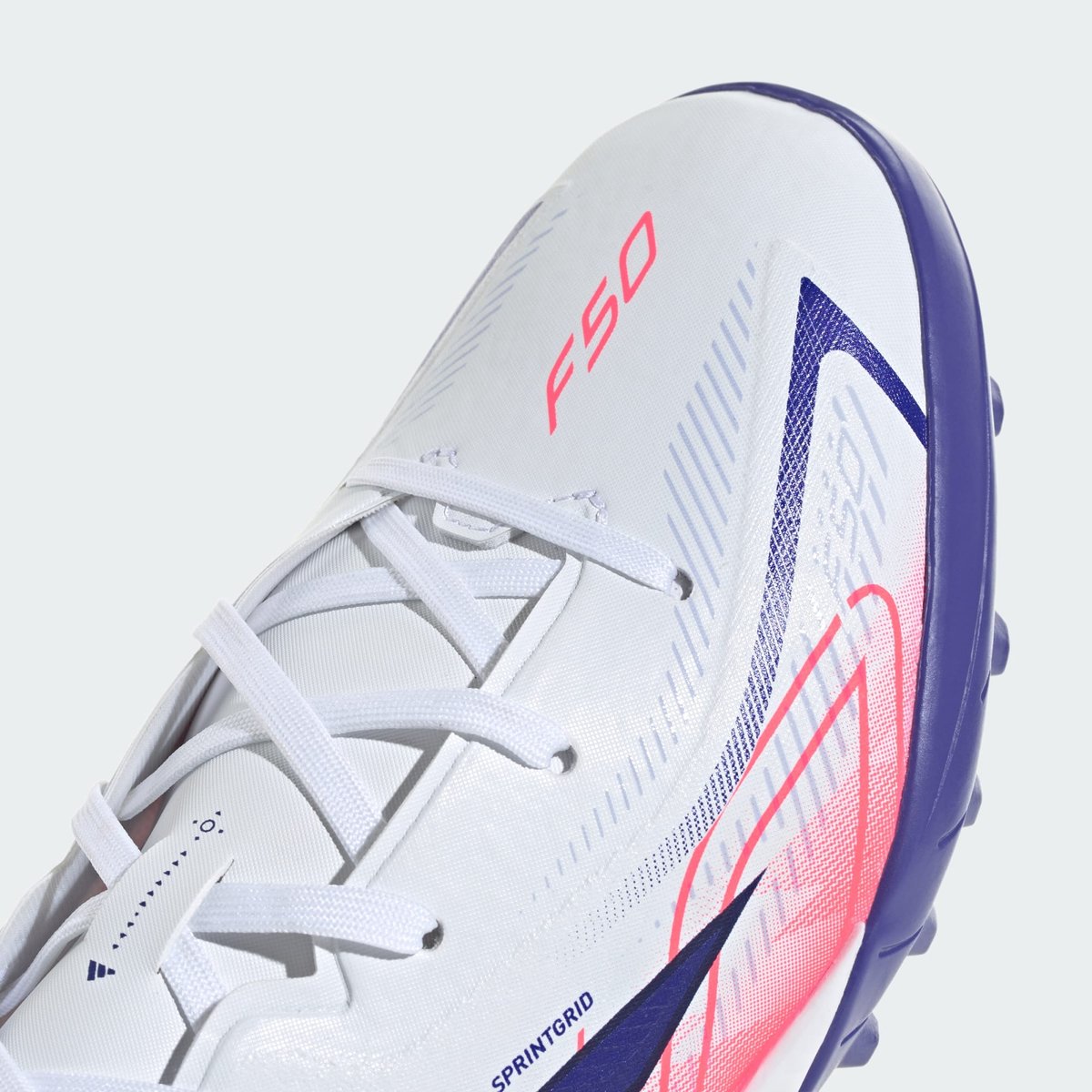 Chaussure De Football F50 Hyperfast League Turf Enfants Chaussure De Football F50 Hyperfast League Turf Enfants cloud white / solar purple / solar turbo, adidas Performance