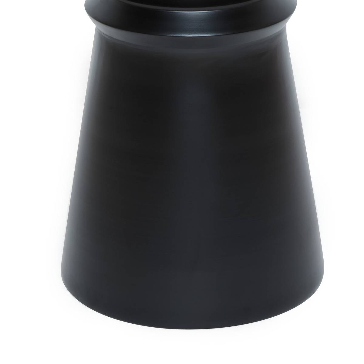 Table d'appoint ronde en acier JAYA noir, ATMOSPHERA