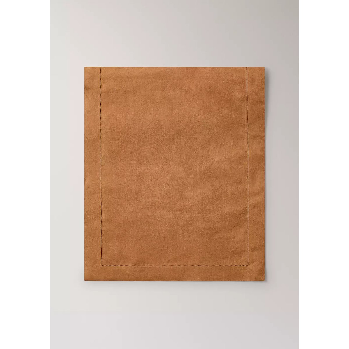 Chemin de table 100 % lin imprimé floral marron moyen, MANGO HOME
