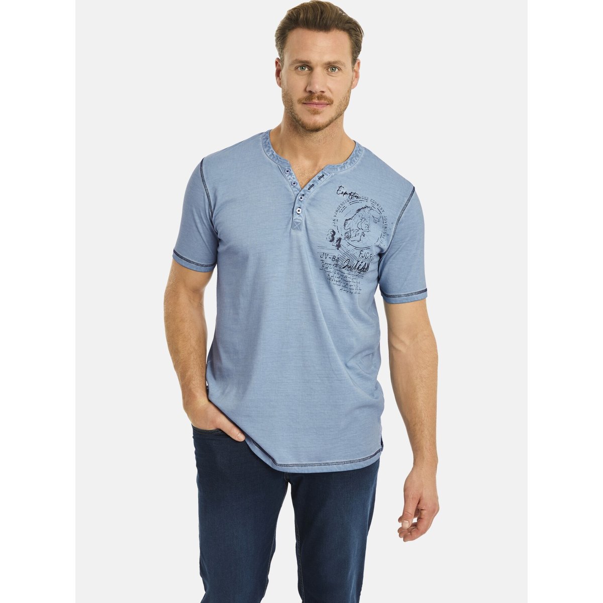 T-shirt GODBERT bleu clair, JAN VANDERSTORM