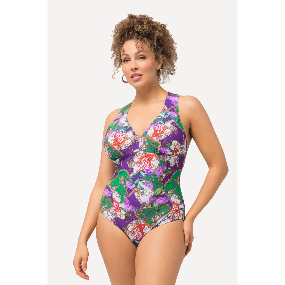 Maillot de bain à bonnets souples. Bretelles blanc neige, ULLA POPKEN