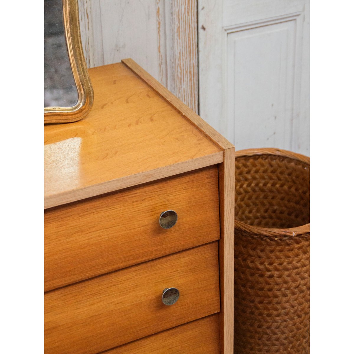 Commode en bois clair Olga N°320 - Bon état bois, DEBONGOUT