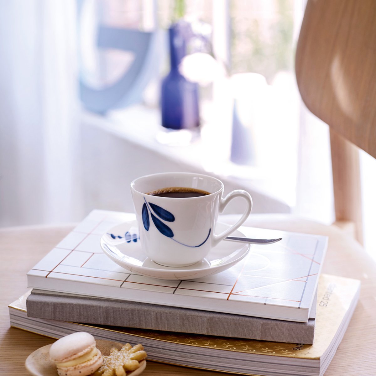 Soucoupe Tasse Moka VIEUX LUXEMBOURG blanc, VILLEROY & BOCH