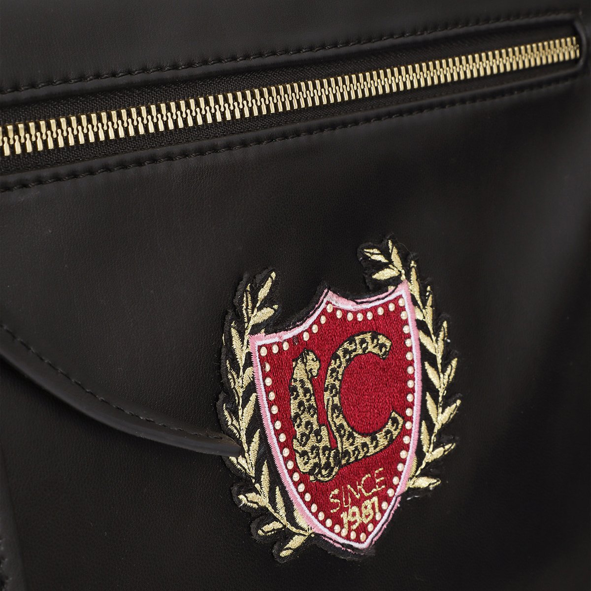 Cabas avec patchs brodés noir, LOLA CASADEMUNT