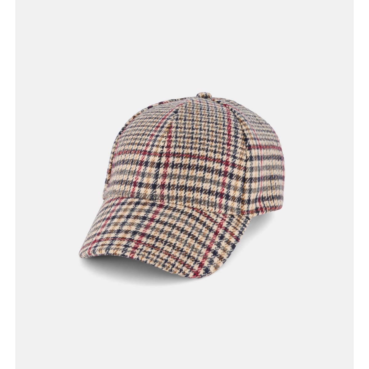 Casquette barley pied-de-poule feutrée rouge, GALERIES LAFAYETTE
