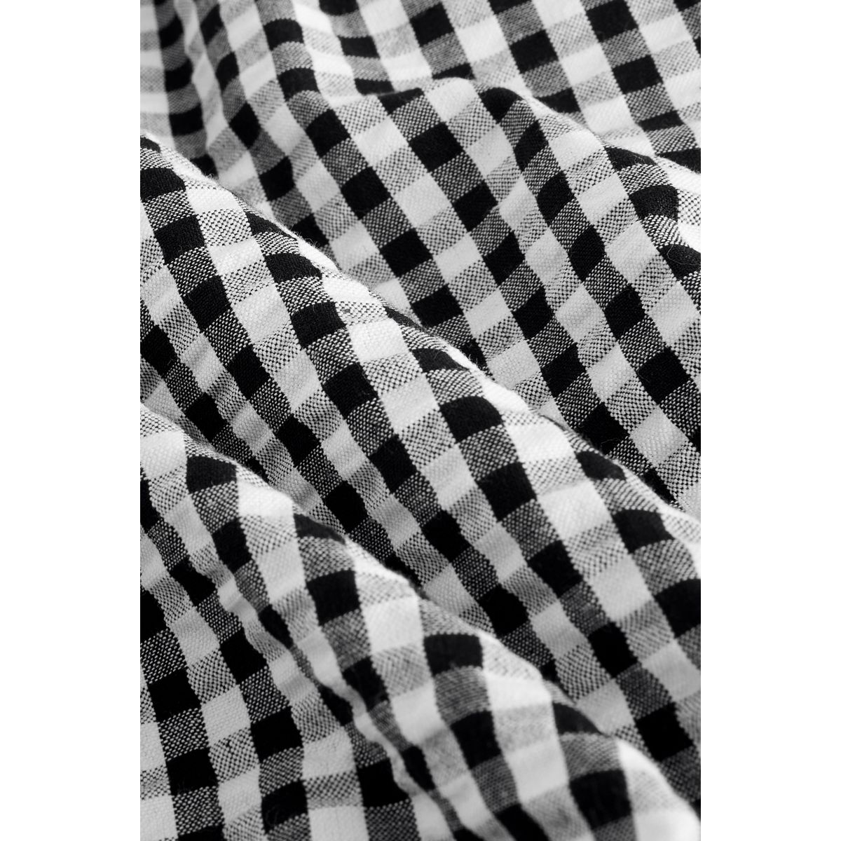 Pantalon ample à enfiler vichy noir/blanc, NEXT