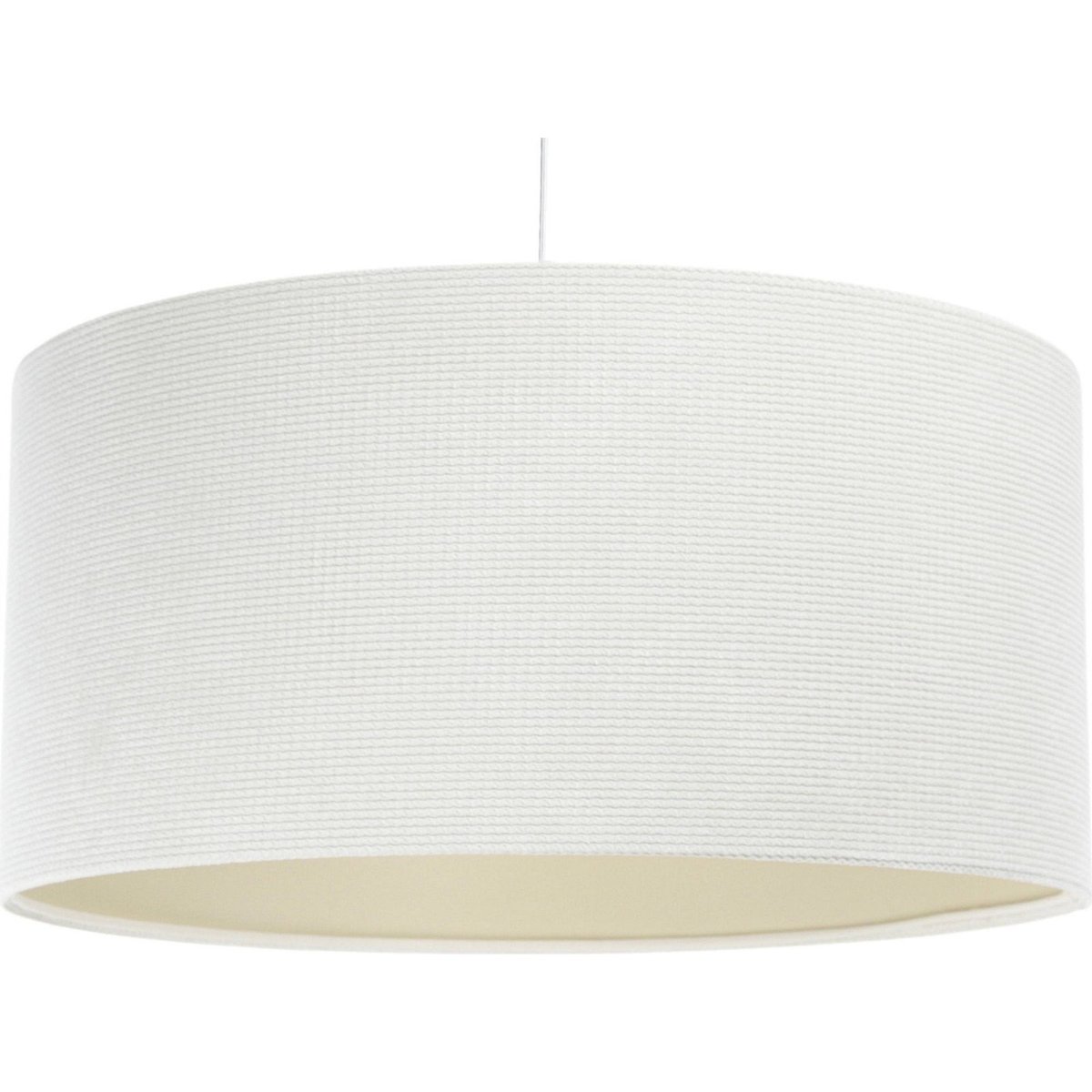 Suspension en tissu, GLAMOUR abat-jour velours structurel blanc intérieur crème, BPS KONCEPT