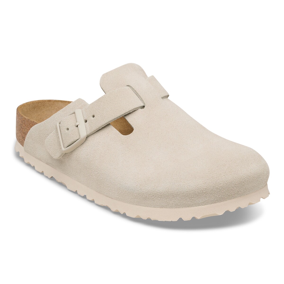 Boston Suede Clogs light grey, BIRKENSTOCK