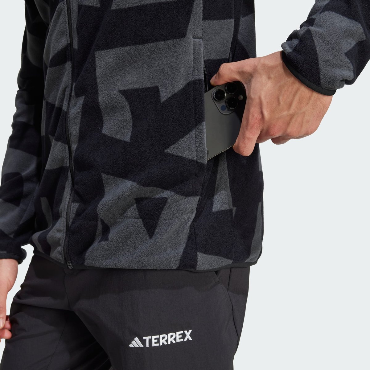 Veste Molleton Entièrement Zippée Imprimée Terrex Multi Veste Molleton Entièrement Zippée Imprimée Terrex Multi black / carbon, adidas Performance