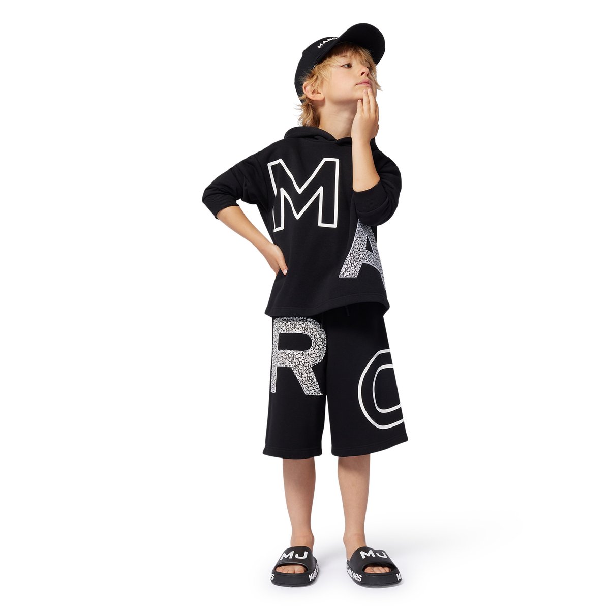 Bermuda con vita elasticizzata black, MARC JACOBS