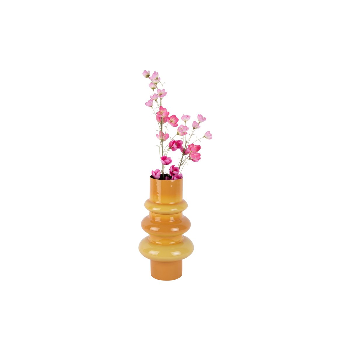 Vase Métal GRATO SMALL jaune ocre, PRESENT TIME