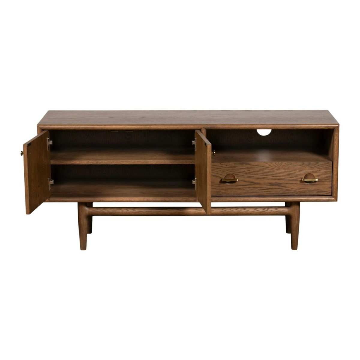 Meuble tv vintage en bois de chêne BRADFORD bois naturel, PIER IMPORT