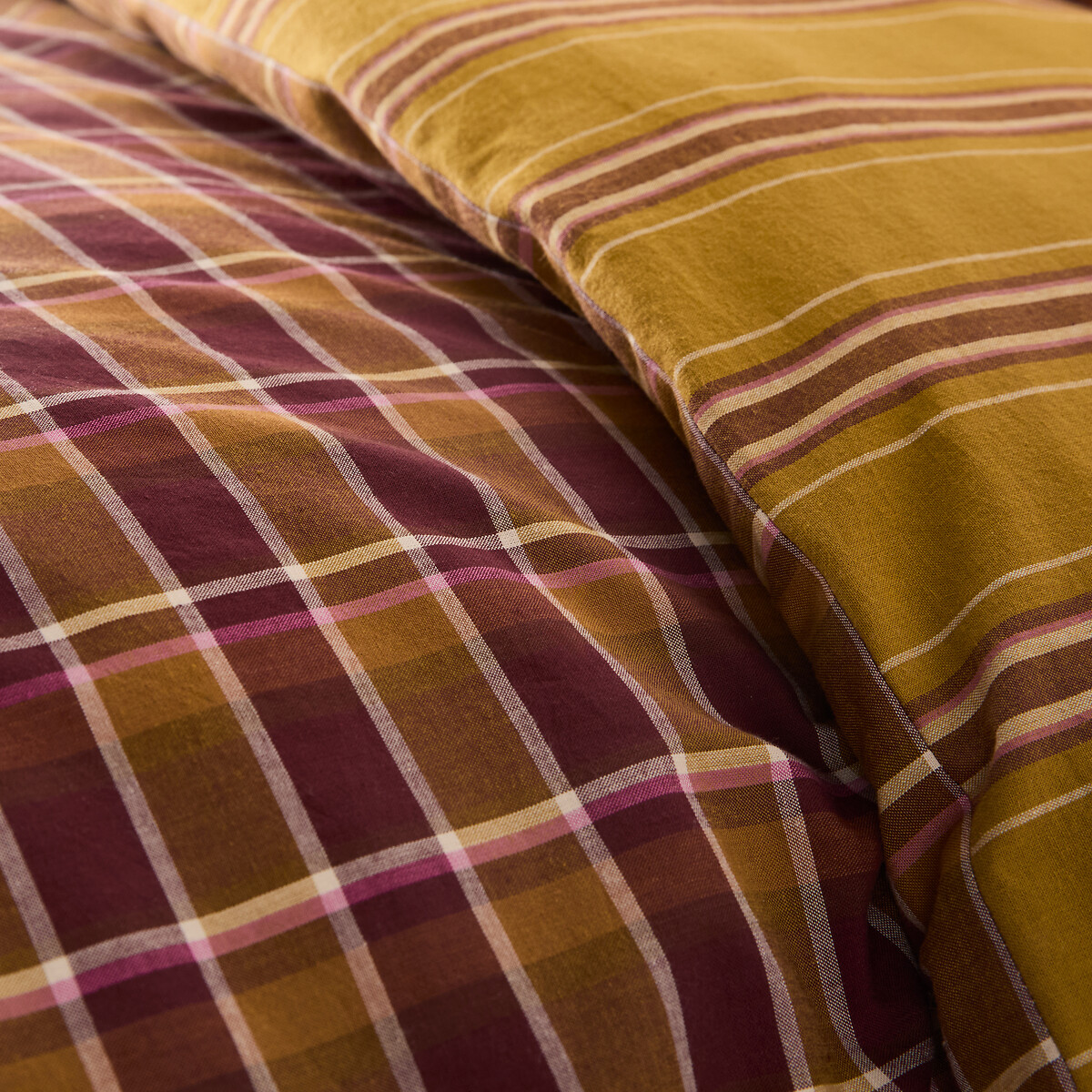 Oswald Duvet Cover in Washed Cotton burgundy, LA REDOUTE INTERIEURS