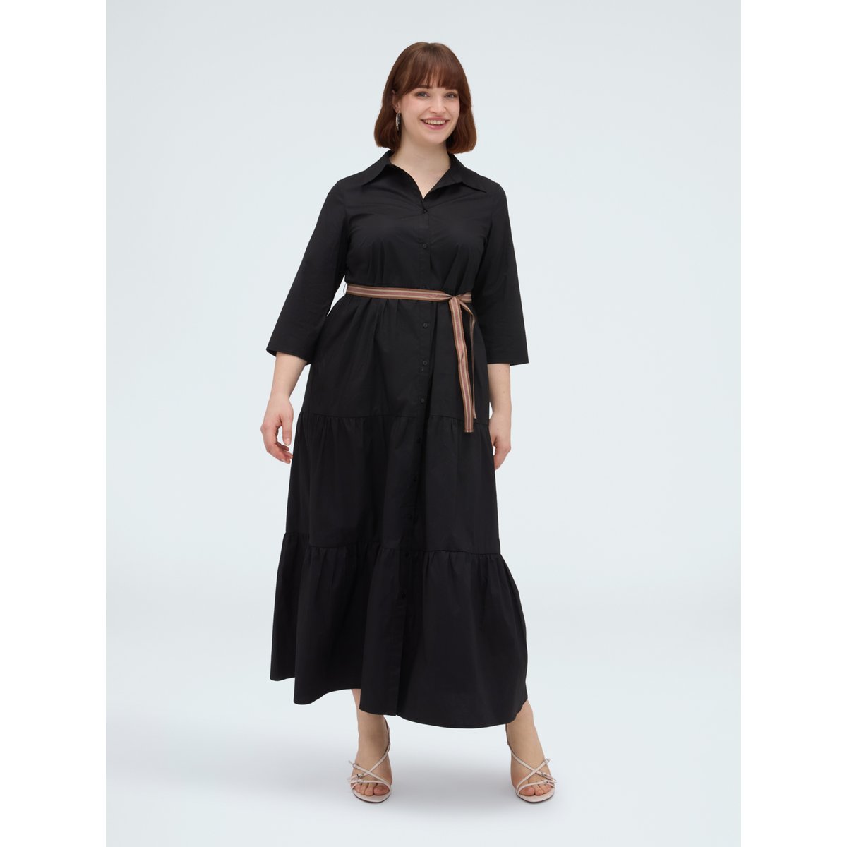 Robe chemise Power. noir, FIORELLA RUBINO