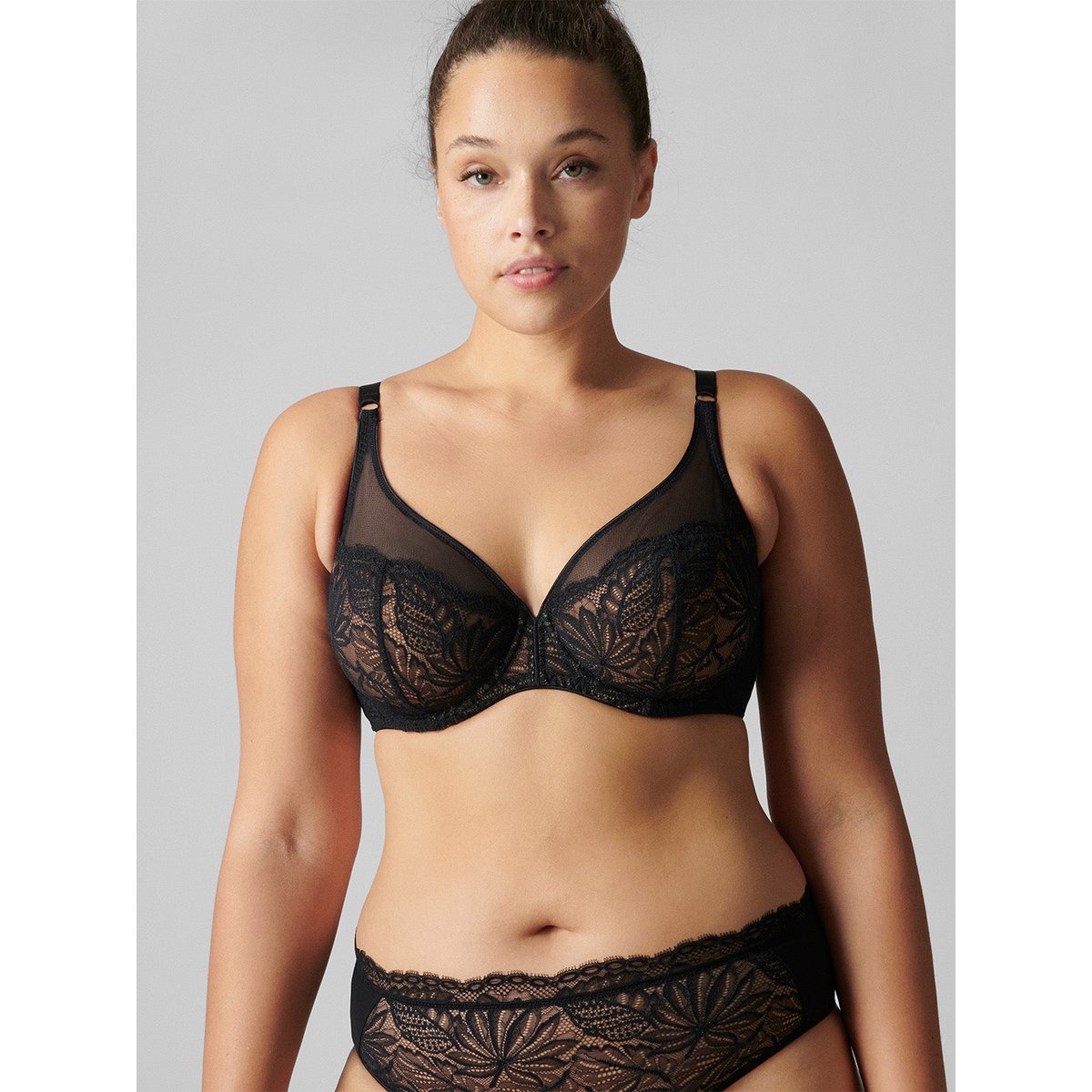 Soutien-gorge triangle emboitant décolleté plongeant, EXOTICA noir, SIMONE PERELE