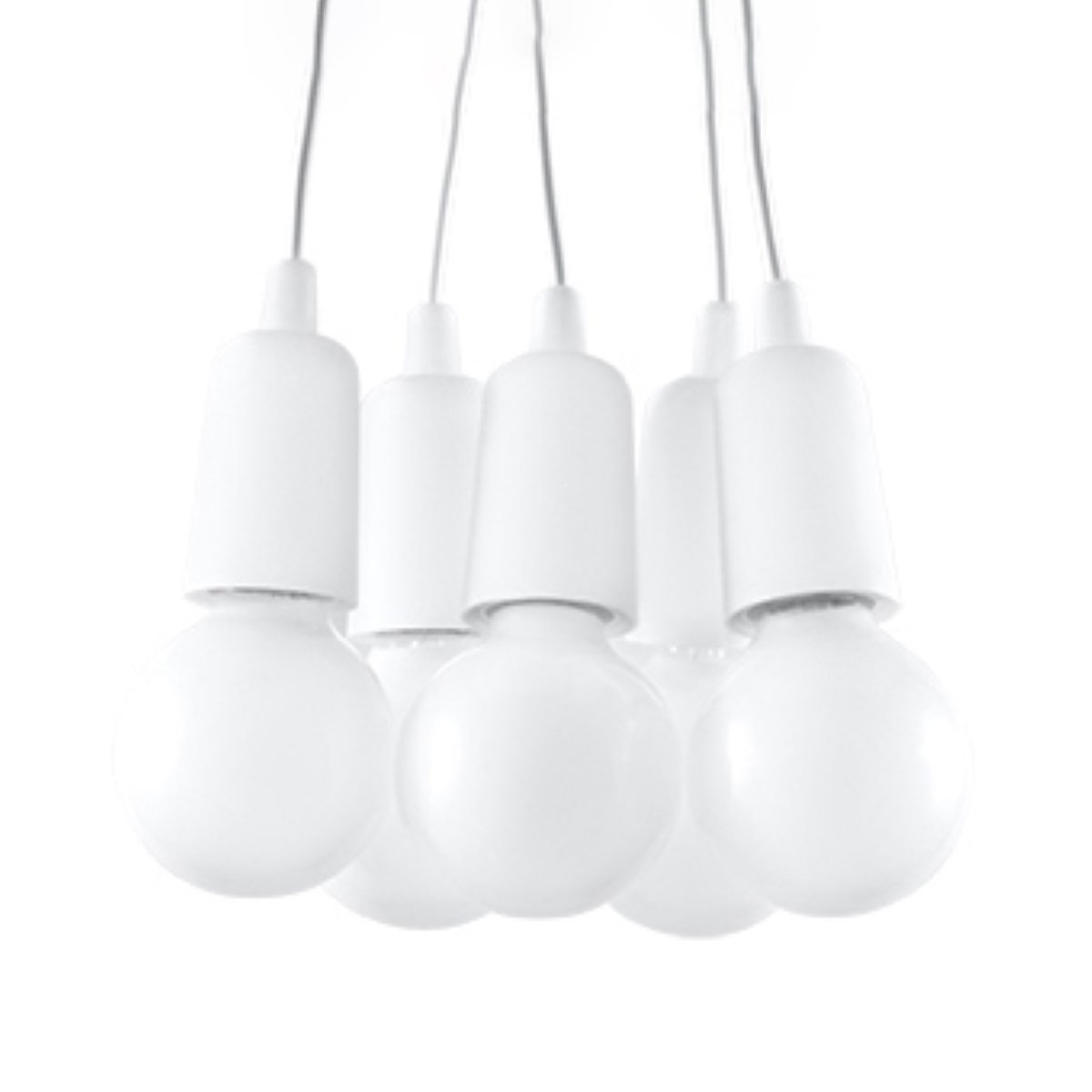 Suspension PVC Blanc E27 5 Diego blanc, EDEN
