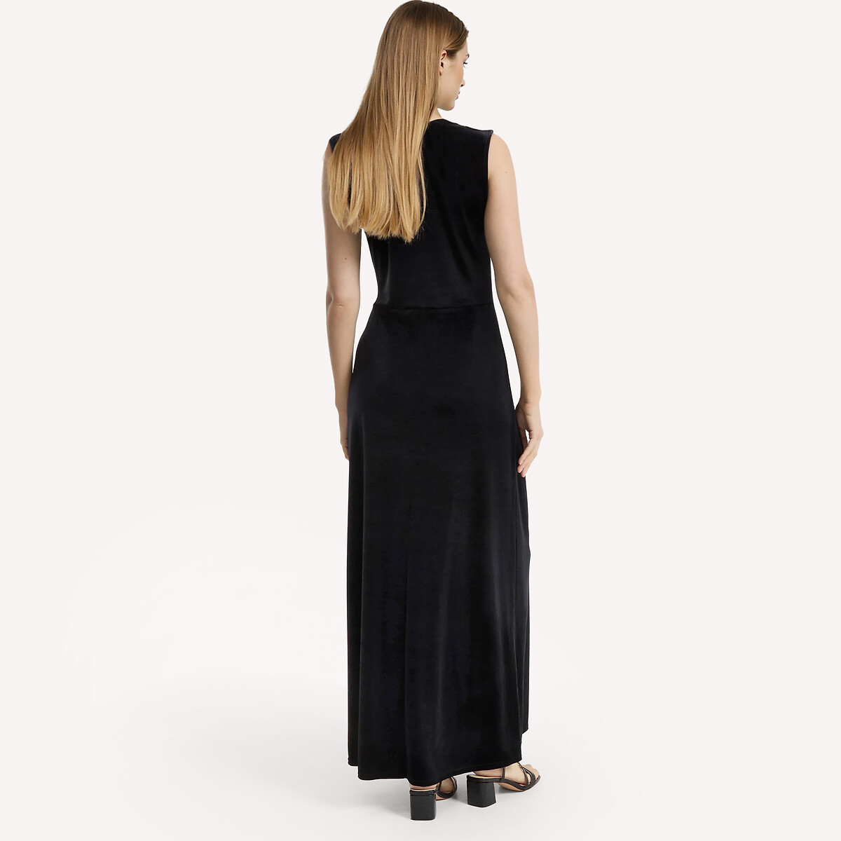 Velour Bodycon Maxi Dress black, ANNE WEYBURN