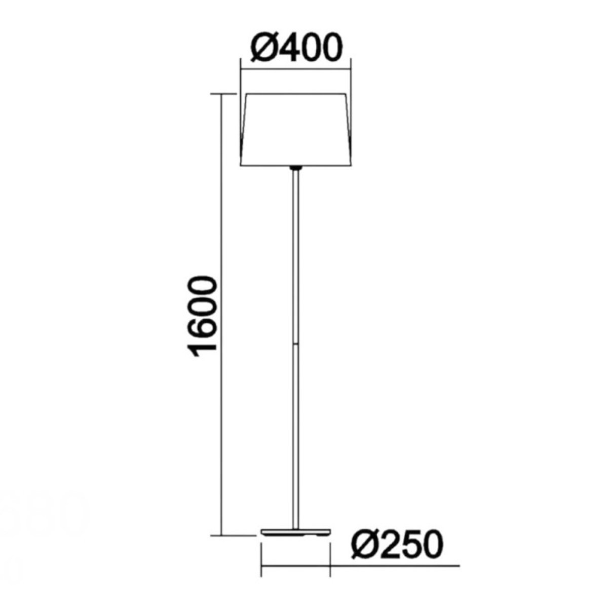 Lampadaire Laiton patiné Room Abat-jour Crème laiton, MILLUMINE