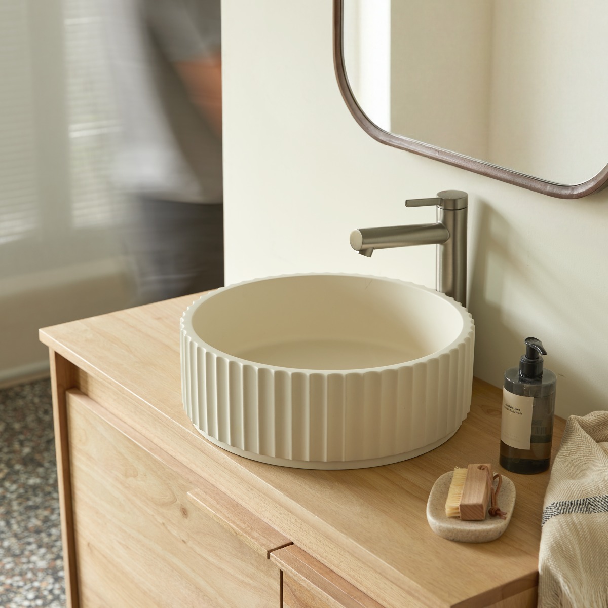 Vasque en Ciment, ZORA beige, TIKAMOON