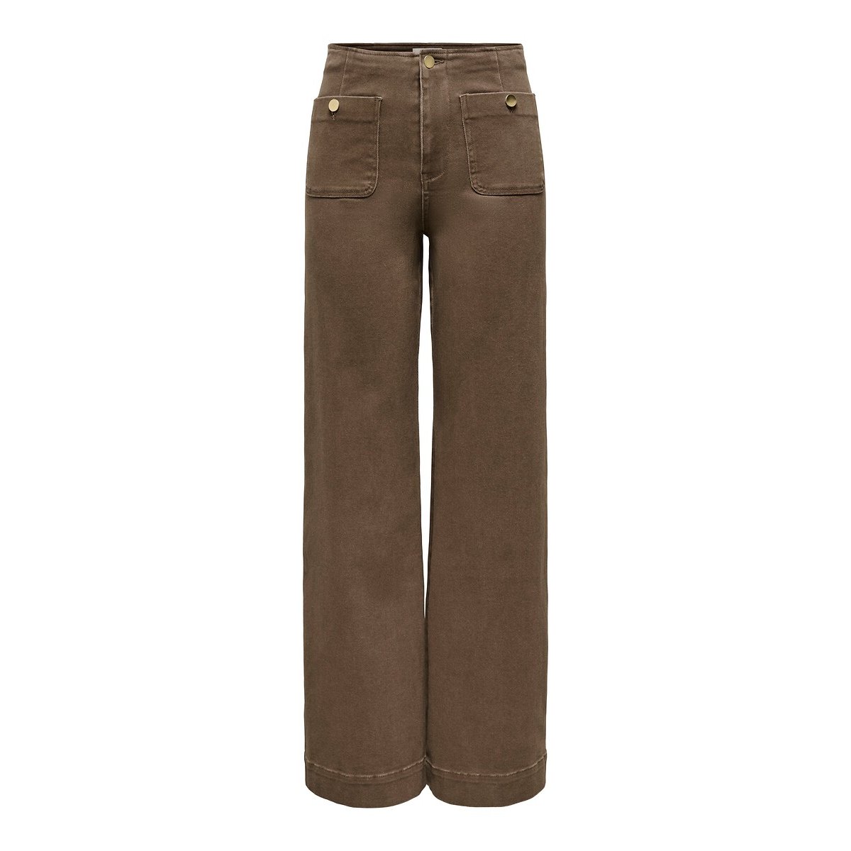 Jean large poches plaquées marron, ONLY