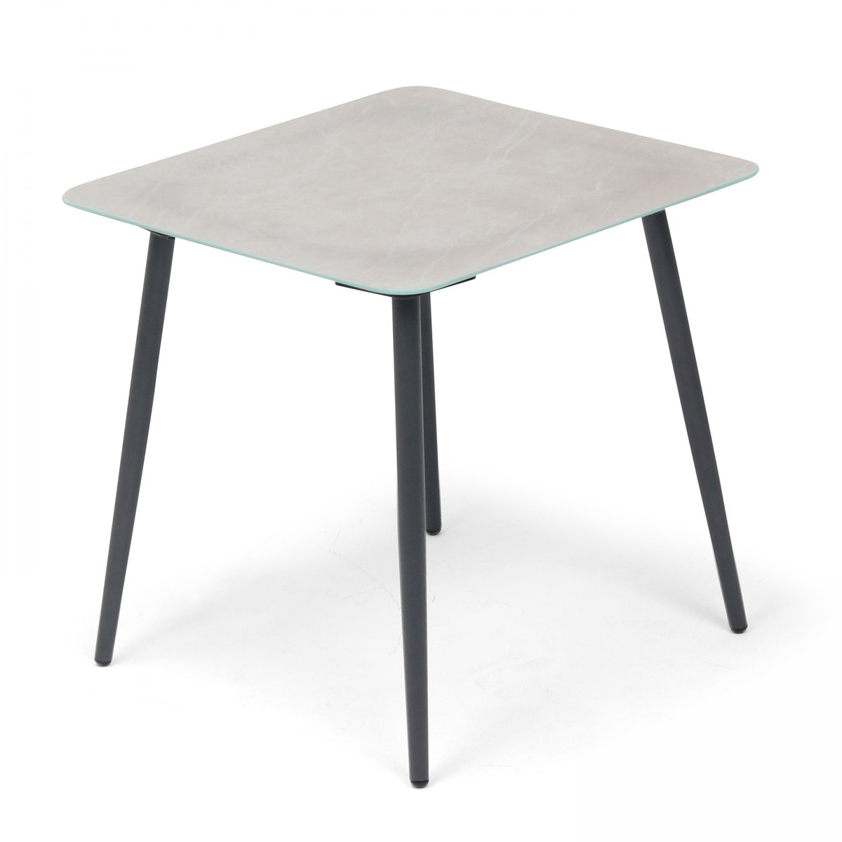Table basse de jardin en acier, COSTA RICA gris, OVIALA