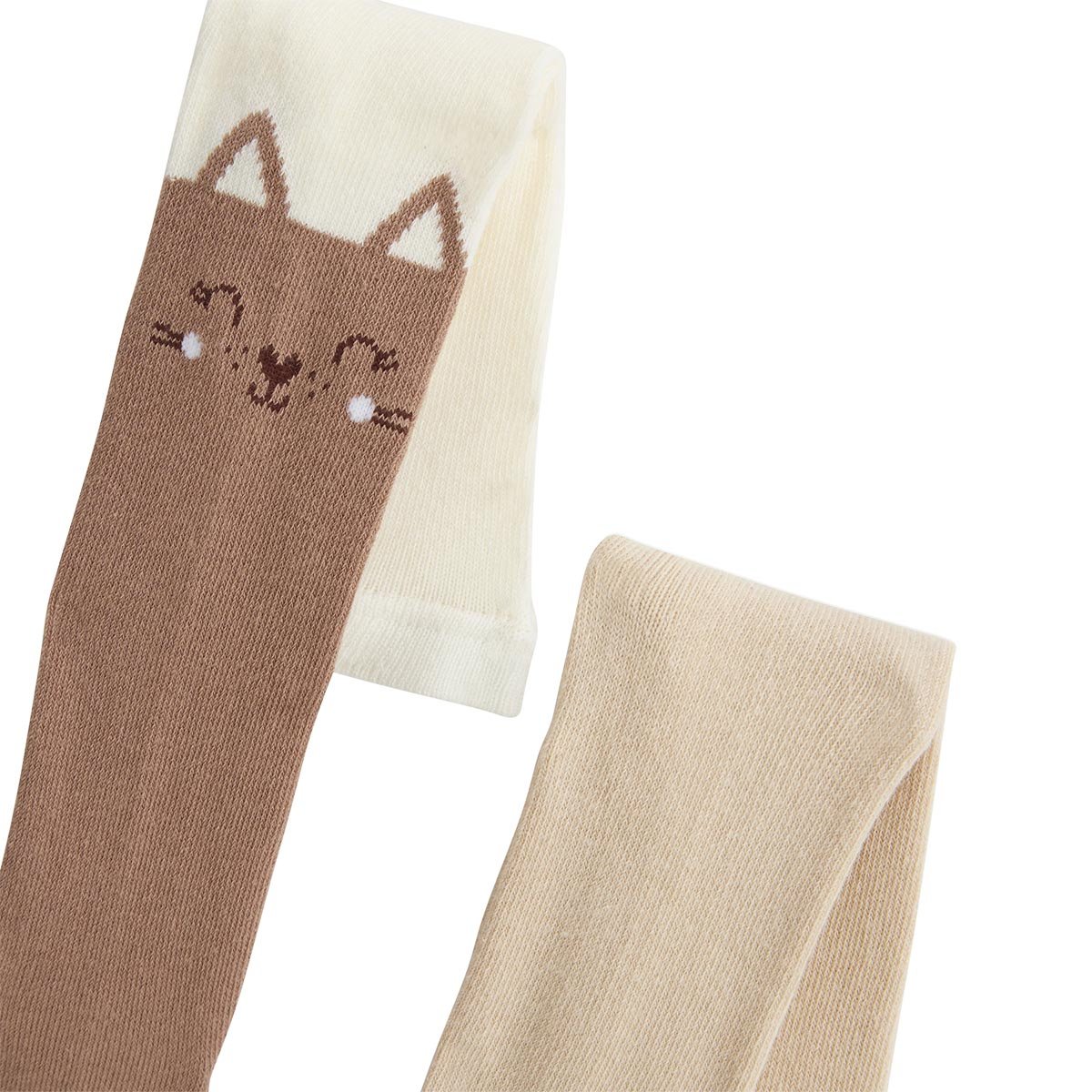 Lot de 2 paires de collants enfant Chincha beige, PETIT BEGUIN