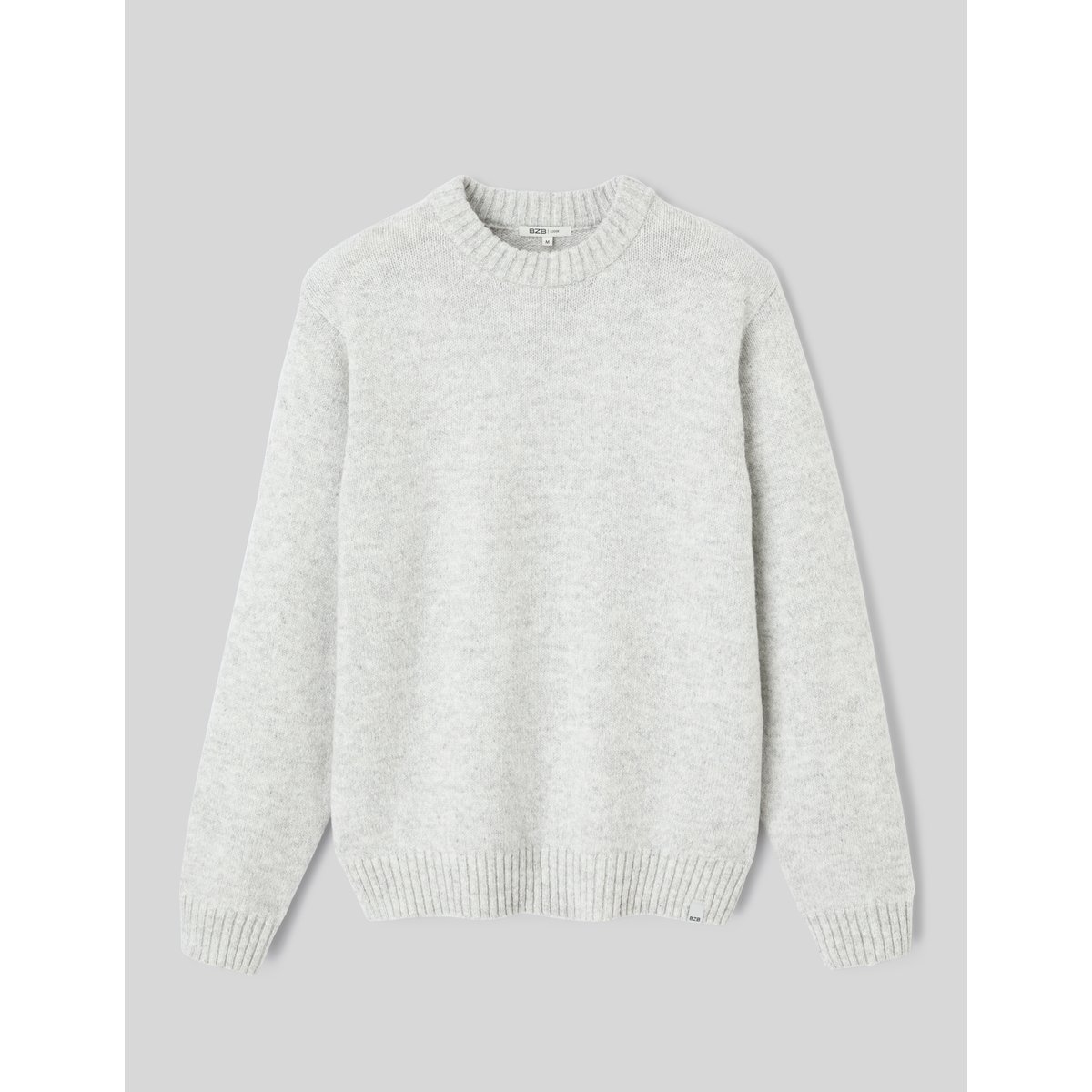 Pull mouliné gris clair, BZB