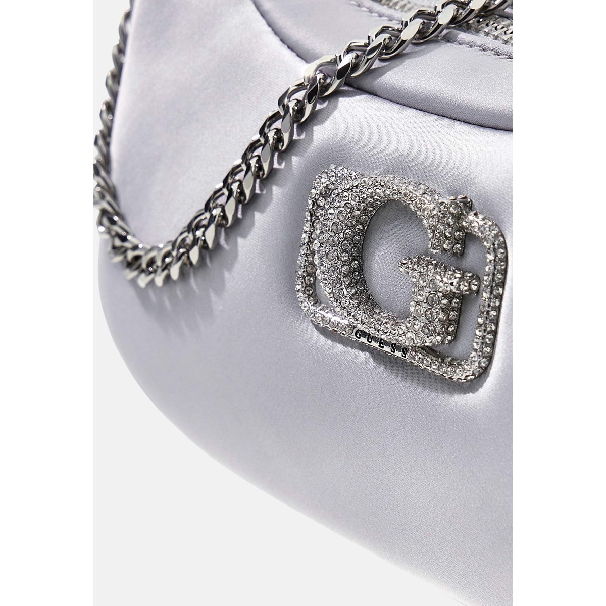 Sac D'épaule Prue Inscription Logo argent, GUESS