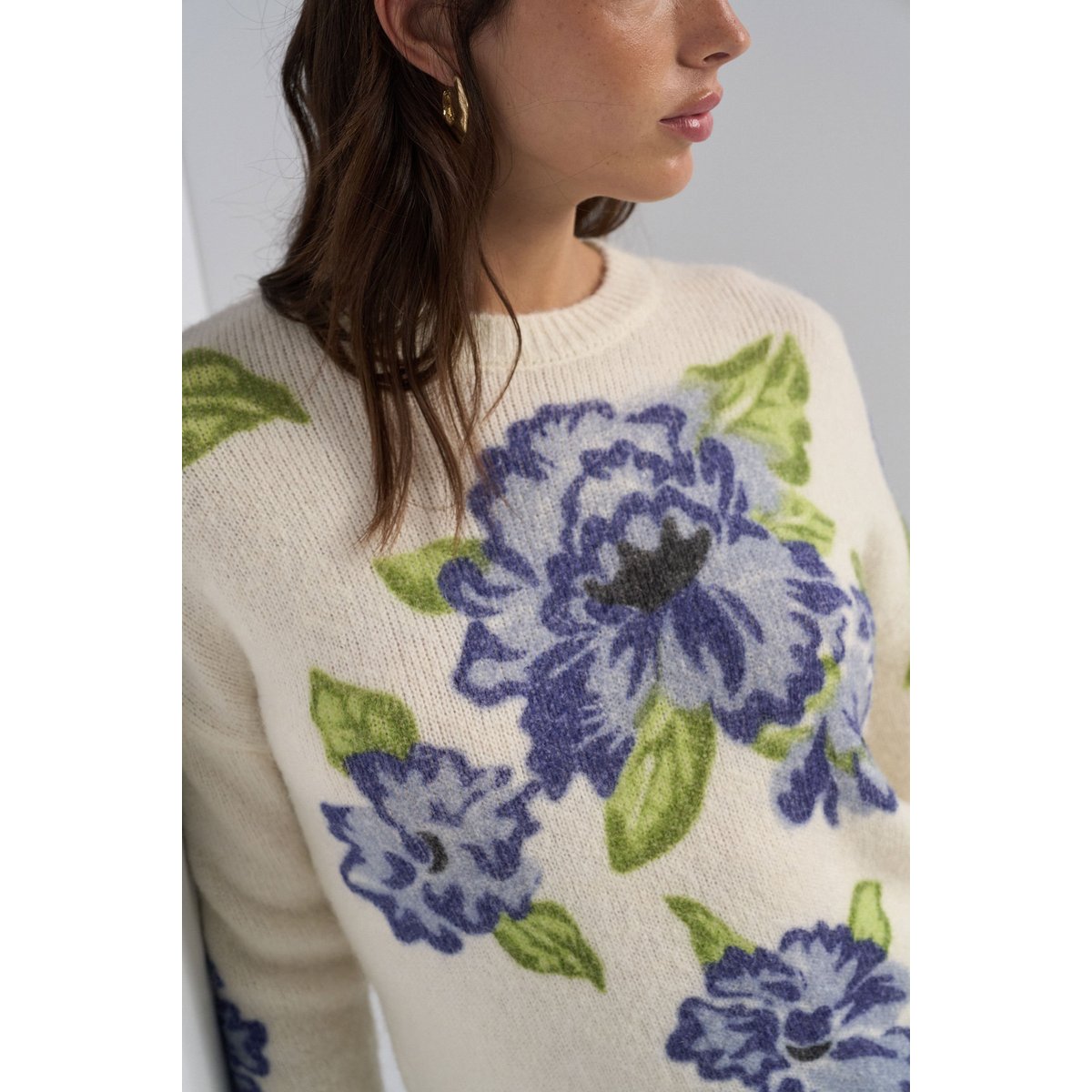 PULL EN LAINE ET MOHAIR beige, SALSA JEANS