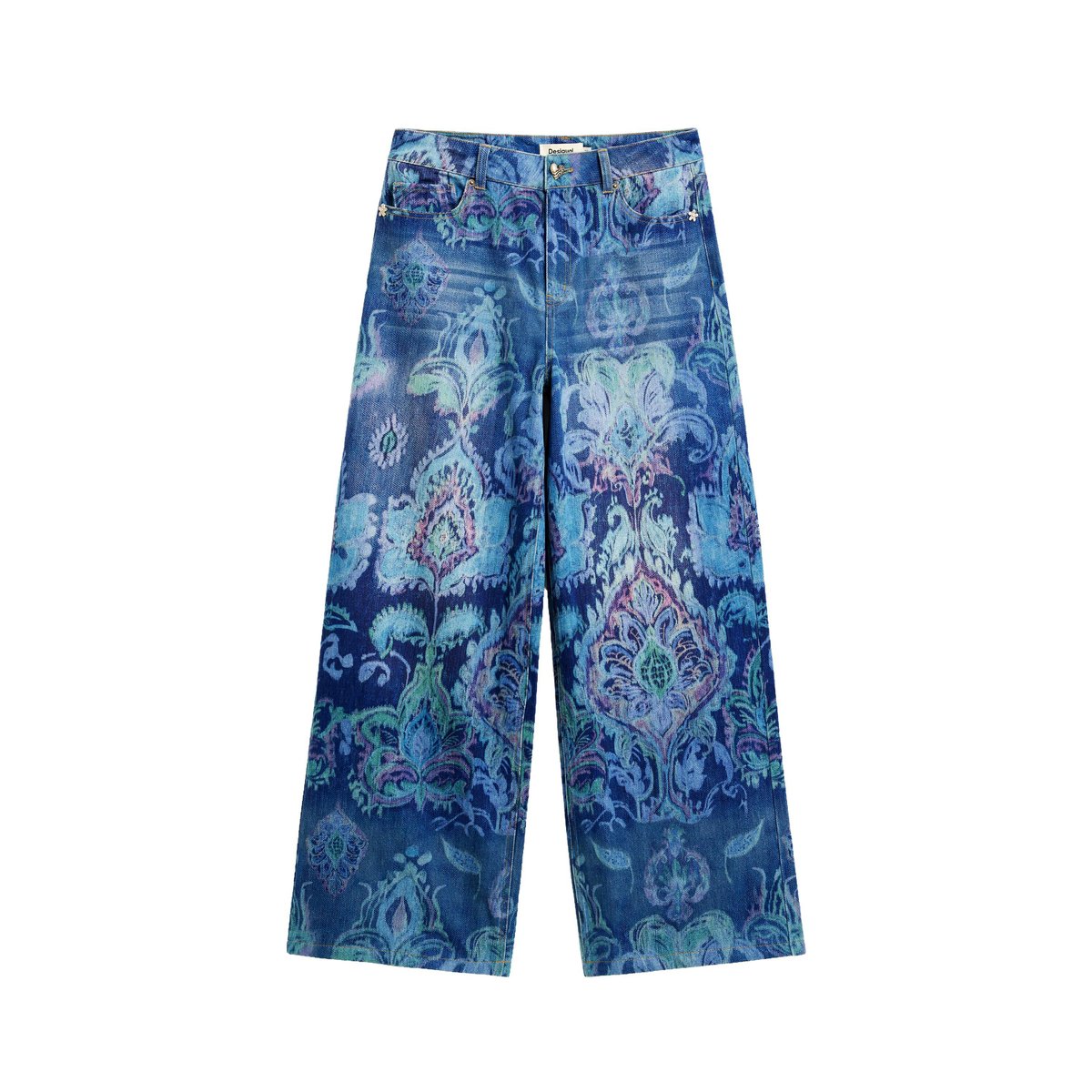 Jean large coupe wide leg bleu clair, DESIGUAL