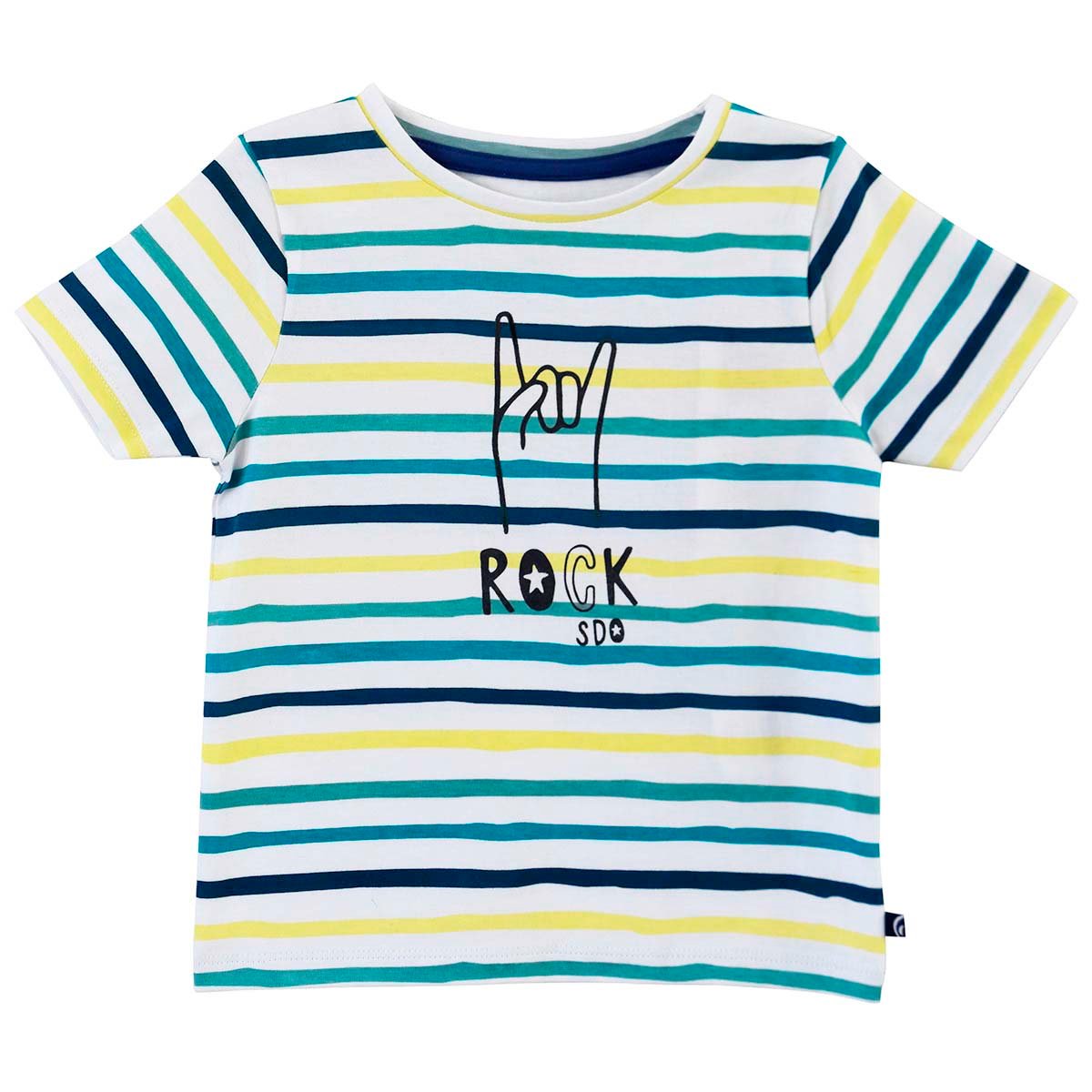T-shirt raye cherbourg blanc, SUCRE D'ORGE