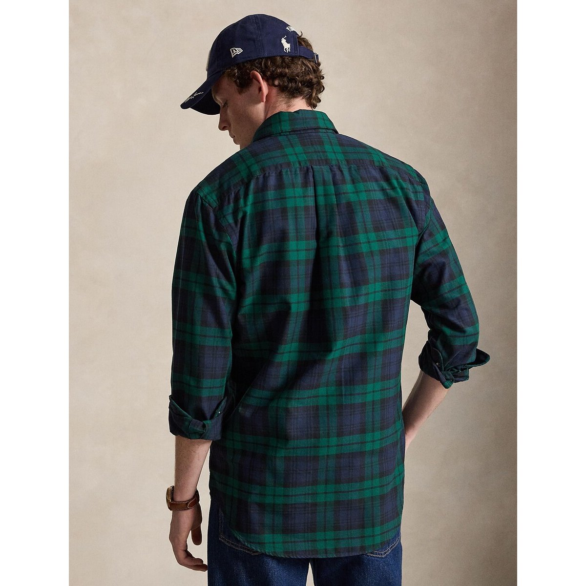 Chemise Oxford écossais, Custom Fit marine/vert, POLO RALPH LAUREN