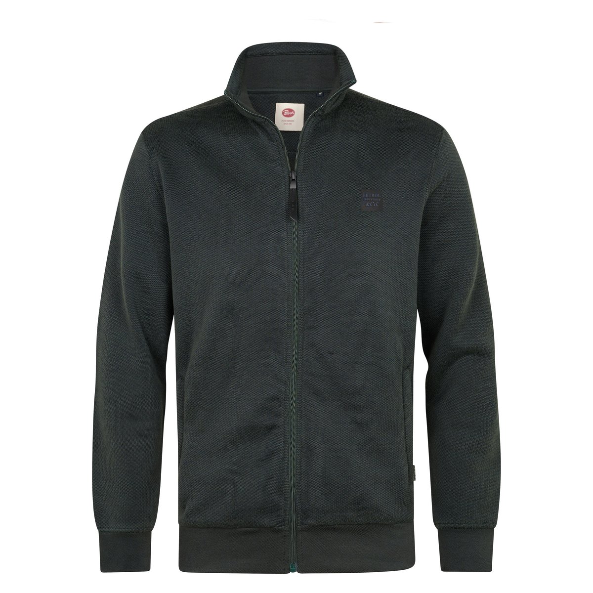 Sweat zippé en molleton forgeline vert deep green, PETROL INDUSTRIES