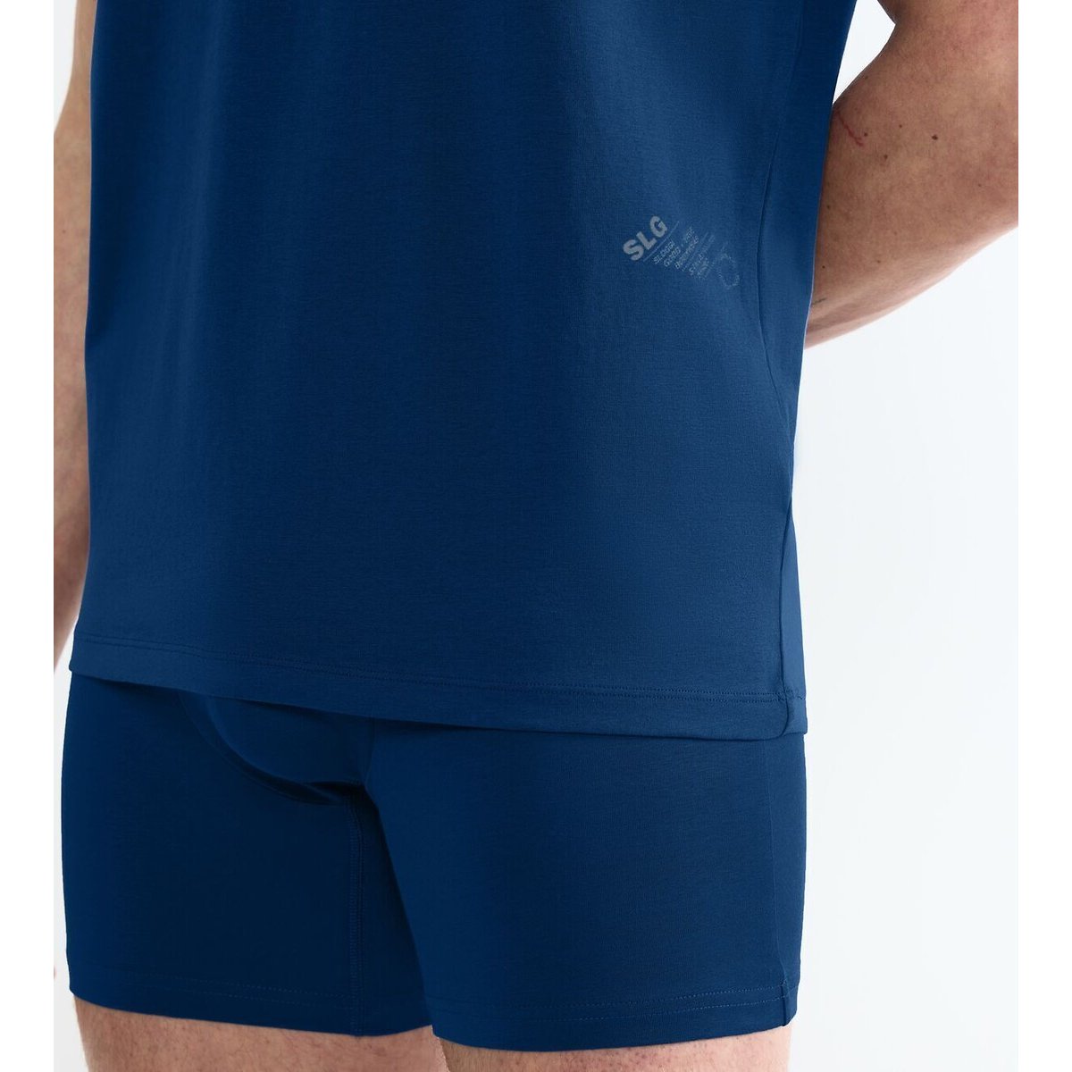 T-shirt col rond bleu marine, SLOGGI