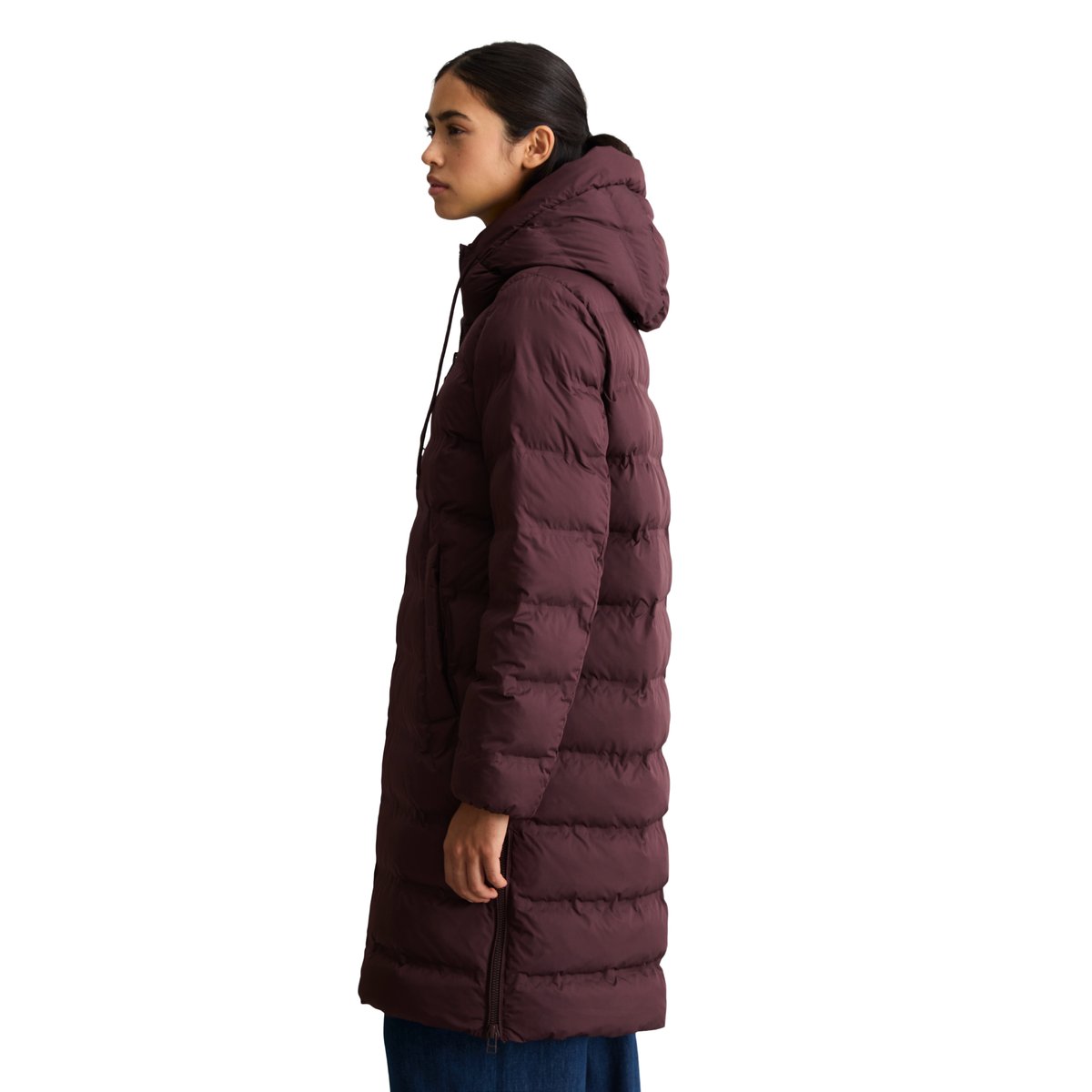 Manteau bouffant à capuche regular avec surface hydrofuge marron, MARC O’POLO DENIM