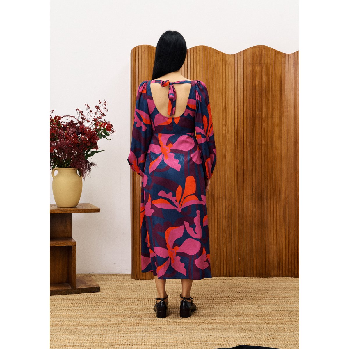Robe longue STENDHAL geo flowers, FRNCH