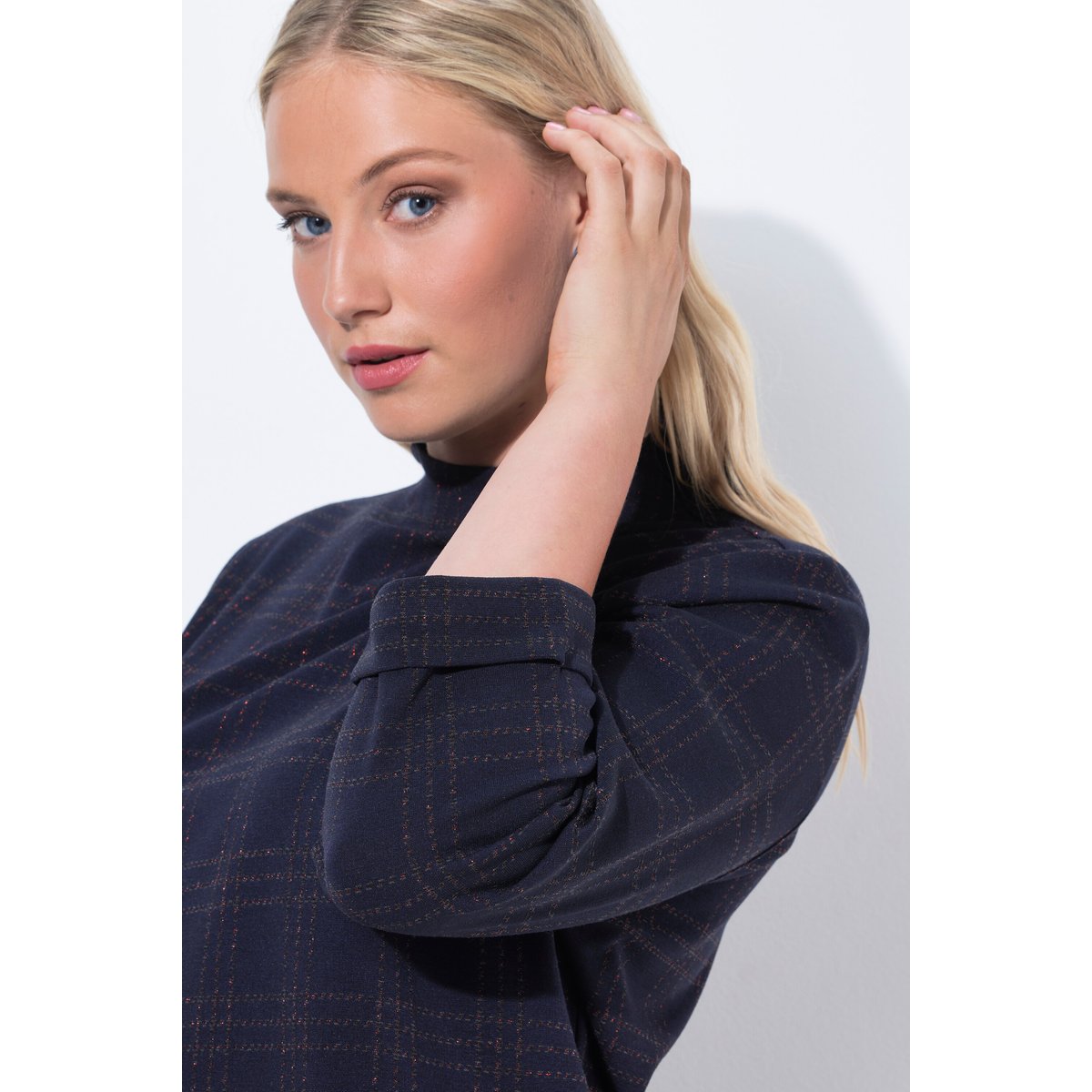 Sweat-shirt en jersey Point de Rome marine, ULLA POPKEN