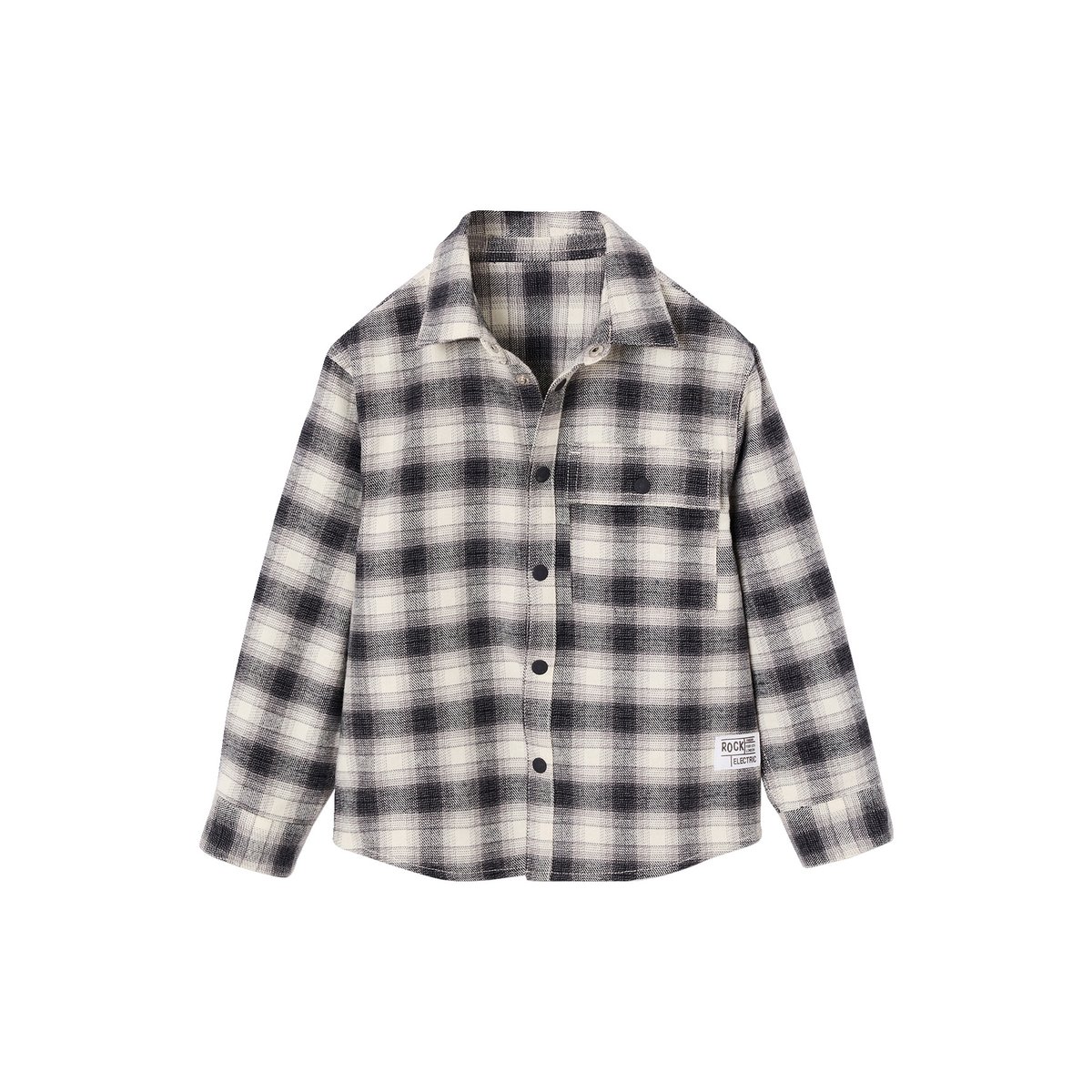 Chemise manches longues gris, VERTBAUDET