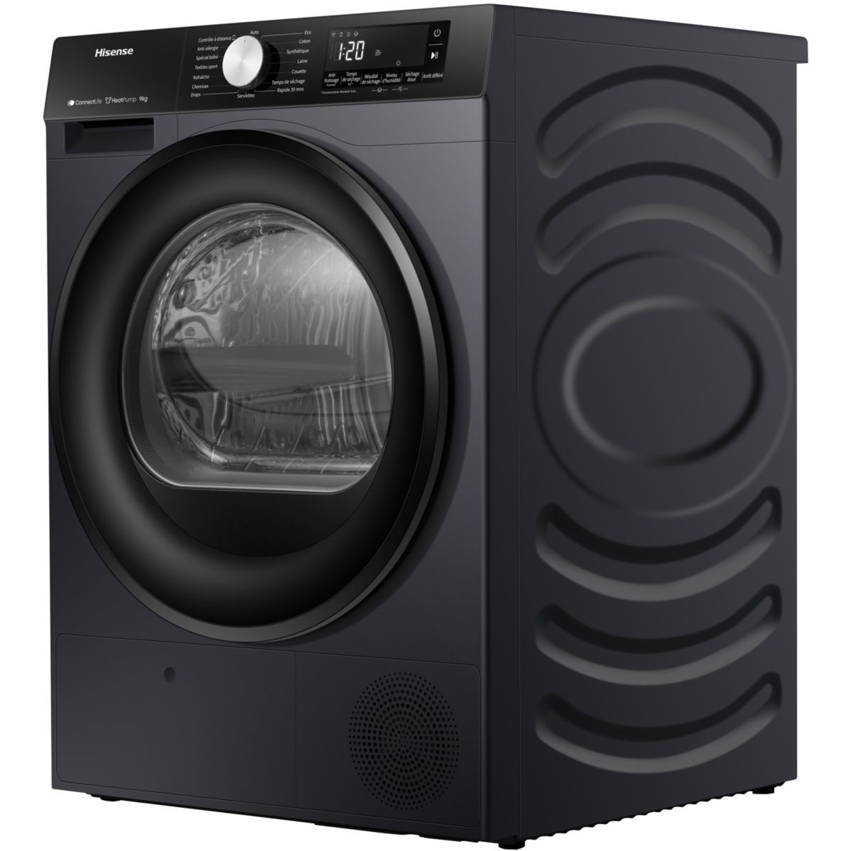 Sèche linge pompe à chaleur DH3S902BBCC couleur unique, HISENSE