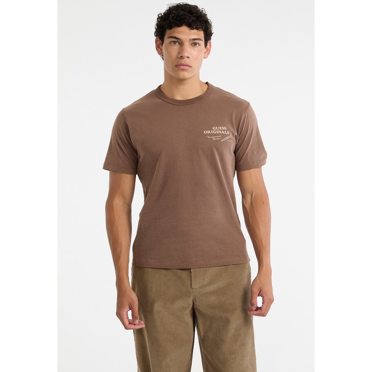 T-Shirt Logo Imprimé marron, GUESS JEANS